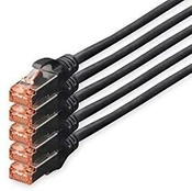 Digitus Patchcord CAT 6, S-FTP, 10 m, juodas, 5 (DK-1644-100-BL-5)