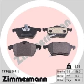 Stabdžių trinkelių rinkinys, diskinis stabdys ZIMMERMANN 23798.195.1 kaina