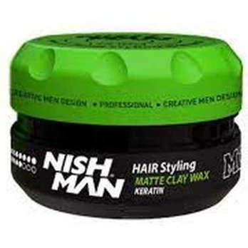 Plaukų matinis formavimo vaškas Nishman M2 Matte Clay Hair Styling Wax vyrams, 100 ml