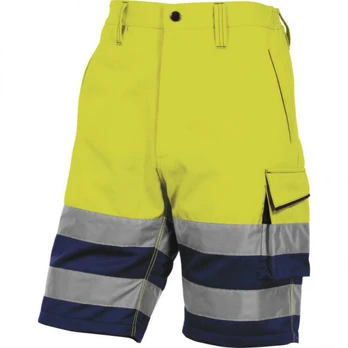 Shorts Bermuda CL1 High visibility yellow/navyblue M, Delta Plus
