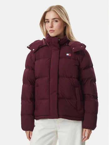 Tommy Jeans Pūkinė striukė Alaska DW0DW18610 Vyšninė Regular Fit