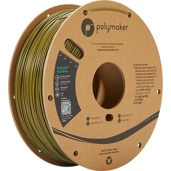 Polymaker PolyLite PLA PRO - 1kg - 1.75mm - Army Žalias