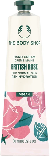 The Body Shop British Rose hand cream 30ml kaina