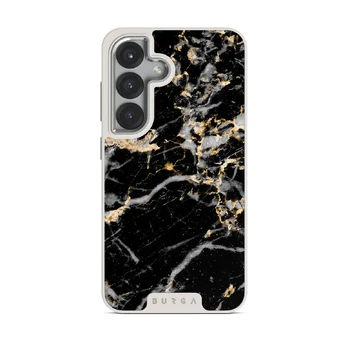 Make A Wish - Gold Marble Samsung Galaxy S25 Case, Elite Light (Magnetic) / Silver