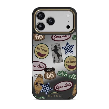 Open Late - iPhone 17 Pro Max Case, Elite Mirror Dark (MagSafe) / Gold