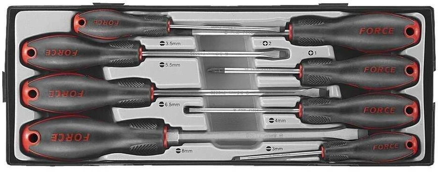 Force Atsuktuvų "Slotted" "Phillips" rinkinys 8 dalių