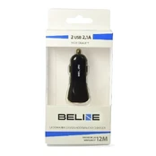 Beline Įkroviklis samochodowa 2xUSB 2.1A juoda kaina