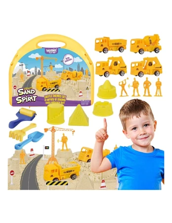 WOOPIE Kinetic Sand Construction Site Suitcase Crane Cars