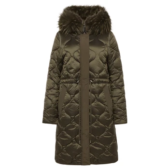 Lengvas paltas moterims, Žalia, Quilted Jacket