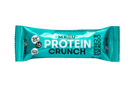 Me2U Protein Crunch Cookies &amp; Cream 45 g/ Proteino batonėlis