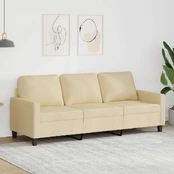 Trivietė sofa, kreminės spalvos, 180cm, audinys kaina