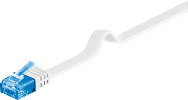 Goobay Kabelis LAN Patchcord CAT 6A UTP PŁASKI balta 3m