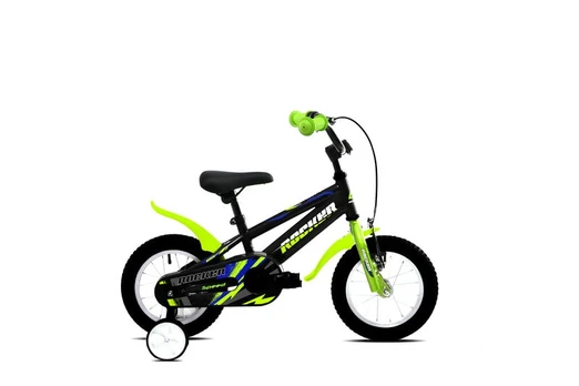 Vaikiškas dviratis Capriolo Rocker, 12", juodas/žalias