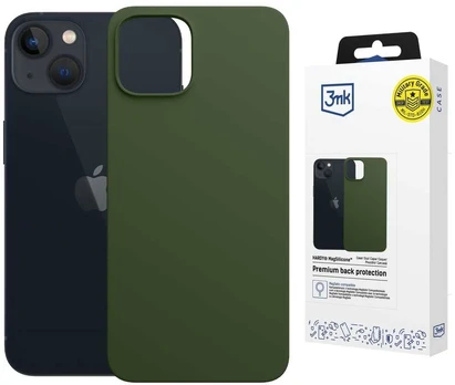 Dėklas 3MK Hardy MagSilicone do Apple iPhone 15 Plus ciemnozielony
