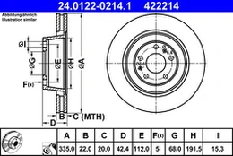 ATE 24.0122-0214.1 Brake Disc kaina