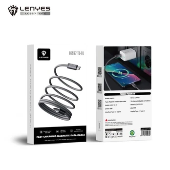 Magnetinis USB-C – USB-C 60 W 100 cm LC527 TC-TC kabelis Lenyes