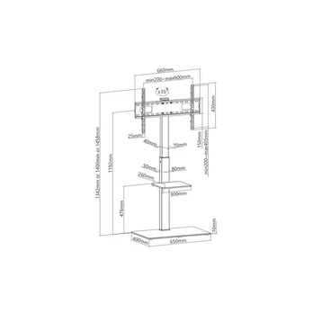 Hismart 37“-70“ televizoriaus stovas