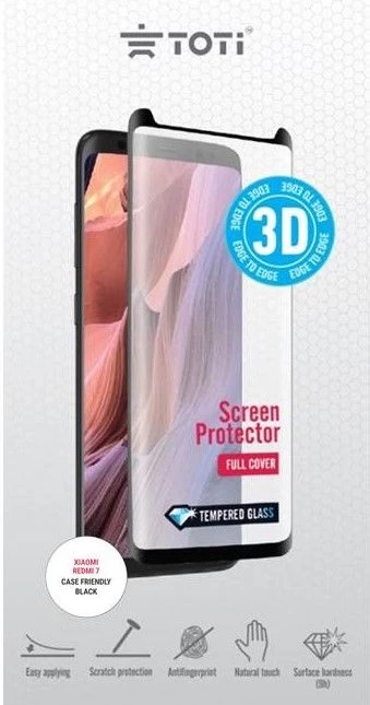 Ekrano apsauga TOTI  3D Xiaomi Redmi7, juoda
