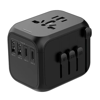 Kelioninis universalus adapteris, 2 USB-A, 2 USB-C