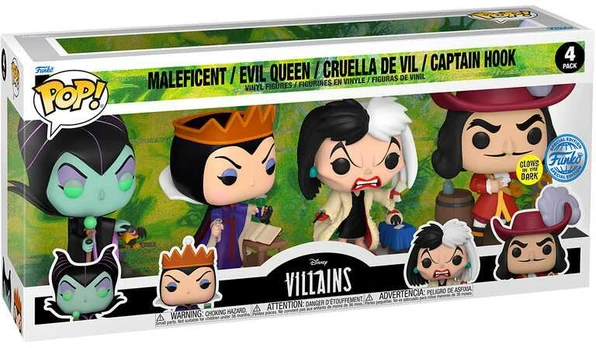 Funko POP pack 4 figures Disney Villains