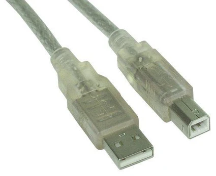 USB kabelis InLine USB-A - USB-B 10 m Skaidrus (34550H)
