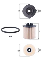 MAHLE KX 265D Kuro filtras