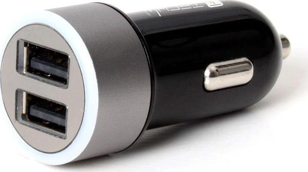 TECHLY Car Charger 2p USB 5V su 4.8A išėjimu Juodas