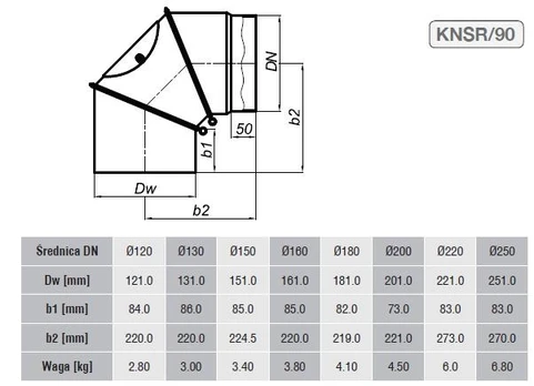 Reguliuojama alkūnė 120/90' su pravala
