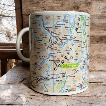 OS Map Ceramic Mug - Lake District National Park