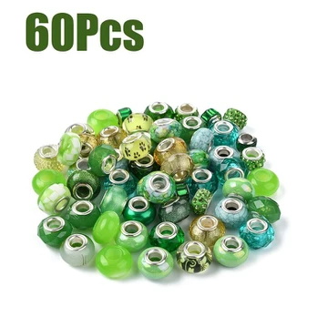 Apvalūs karoliukai, Green Series (about 60pcs/box)