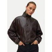 Vero Moda Dirbtinės odos striukė Polly 10344161 Ruda Relaxed Fit