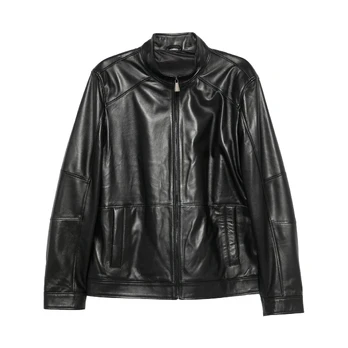 Odinė striukė vyrams, Juoda, Leather jacket