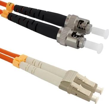 Qoltec Patchcord światłowodowy LC/UPC - ST/UPC | Multimode | 50/125 | OM2 | Duplex | 2m