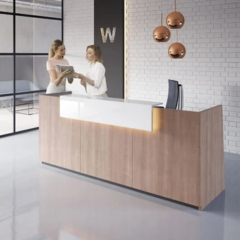 Recepcijos stalas LIBRA, 260 cm, konfigūruojamas