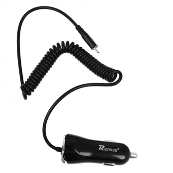 Reverse CC-21 Universal 2.1A Micro USB Cable 1.2m Car Charger For GPS / Mobile Phone / Planšetė