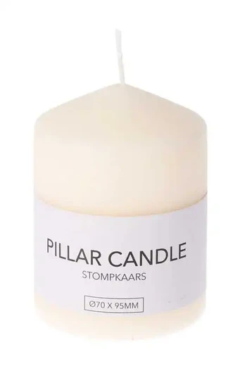 Pillar Candle Cream 9x7x7cm