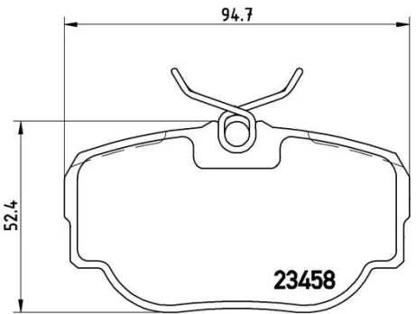 Stabdžių trinkelių rinkinys, diskinis stabdys BREMBO P 44 009