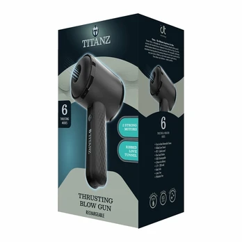 Titanz Thrusting Blow Gun Automatic Intimate Machine, USB, Black, IPX5
