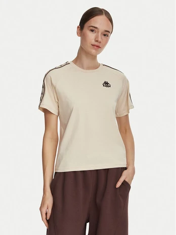 Kappa Marškinėliai 371U6WW Smėlio Regular Fit