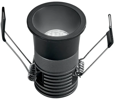 5W LED įleidžiamas šviestuvas DOT, juodas, CCT