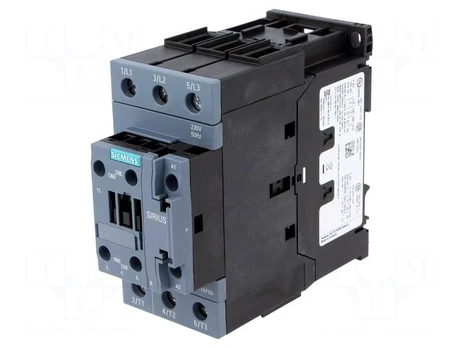 Contactor: 3-pole | NO x3 | Auxiliary contacts: NO + NC | 230VAC | 80A
