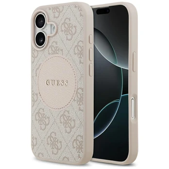 Dėklas Guess 4G Circle Classic Logo MagSafe do iPhone 17 rožinė