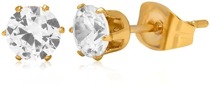 Troli Glittering auksinis-plated earrings with crystals