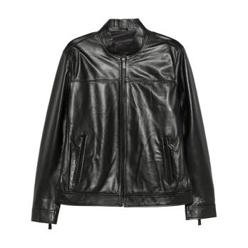 Odinė striukė vyrams, Juoda, Leather jacket