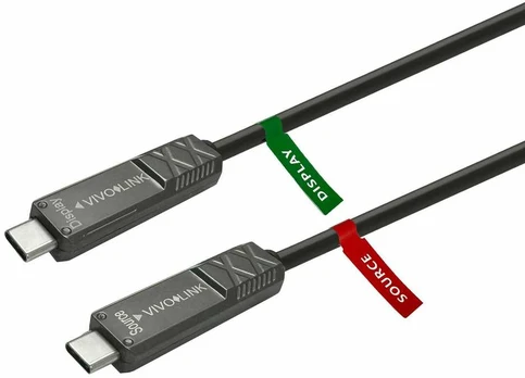 Kabelis USB VivoLink USB-C - USB-C 15 m Juodas (USB-C to USB-C Cable 15m for)