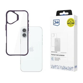 Dėklas 3MK Apple iPhone 16 Plus - 3mk Satin Armor Case+ Violetinė