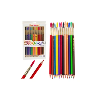 Lean Watercolor Pencils With Brushes 2in1 Colored 12 Pcs
