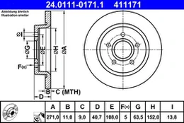 ATE 24.0111-0171.1 Brake Disc