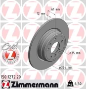 Stabdžių diskas ZIMMERMANN 150.1272.20 kaina