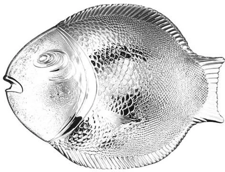 Lėkštė - žuvis MARINE stiklinė